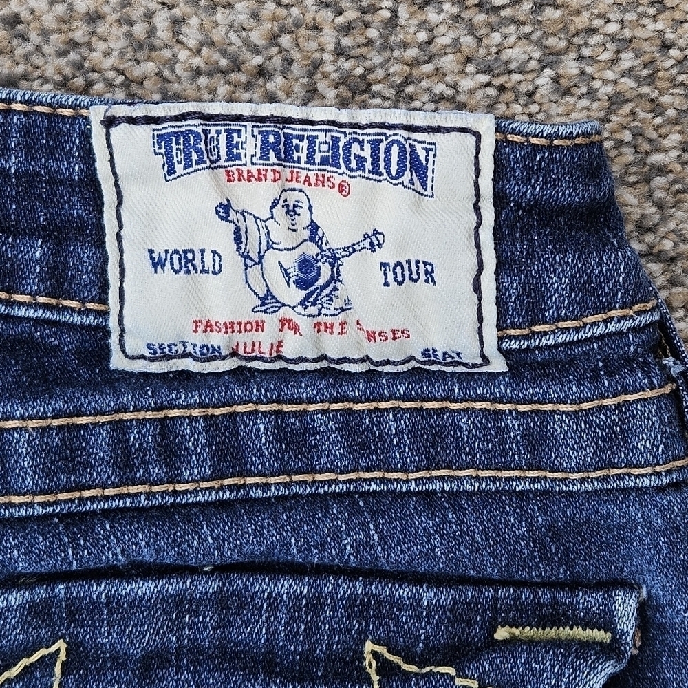 True Religion World Tour JULIE Skinny Jeans MADE IN USA Flap Pockets Size 26 - Picture 16 of 16